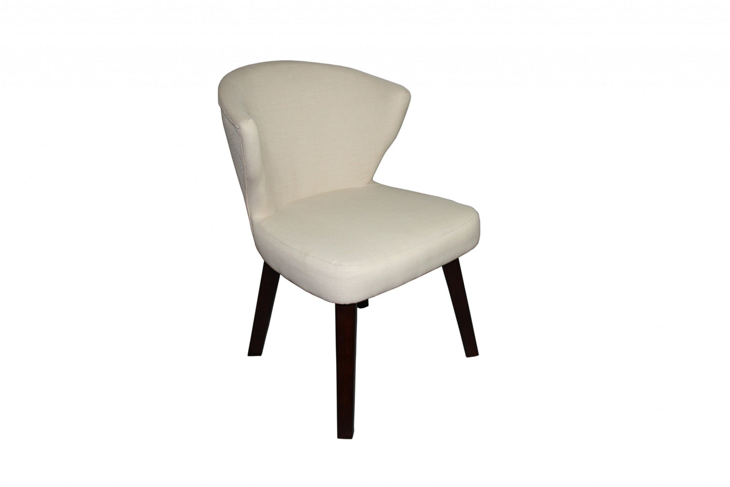 31" Cream and Black Wooden Curve Back Dining or Accent Chair By Homeroots | Accent Chairs | Modishstore - 2