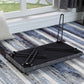 31" Black and White Postcard Microfiber Folding Bench By Homeroots | Benches | Modishstore - 8