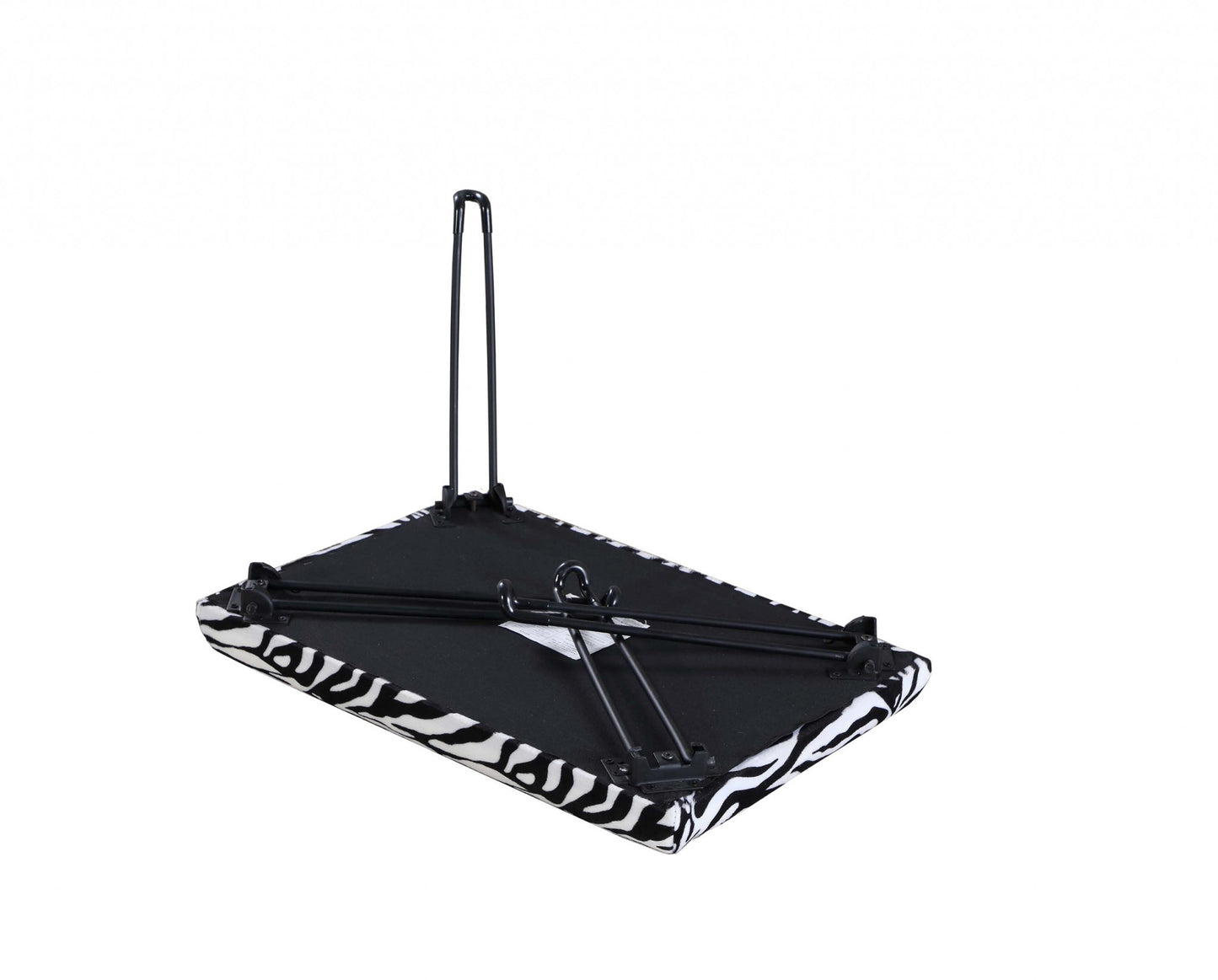 24" Faux Zebra Microfiber Folding Bench By Homeroots | Benches | Modishstore - 2