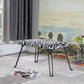 24" Faux Zebra Microfiber Folding Bench By Homeroots | Benches | Modishstore - 3