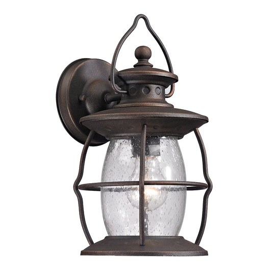 Village Lantern 1-Light Outdoor Wall Lantern in Weathered Charcoal ELK Lighting 47040/1 | Lanterns | Modishstore