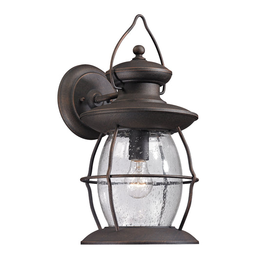 Village Lantern 1-Light Outdoor Wall Lantern in Weathered Charcoal ELK Lighting 47042/1 | Lanterns | Modishstore