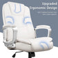 White Leather Executive Chair with Lumbar Support By Homeroots | Office Chairs | Modishstore - 3