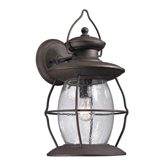 Village Lantern 1-Light Outdoor Wall Lantern in Weathered Charcoal ELK Lighting | Lanterns | Modishstore