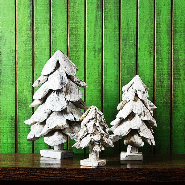 Garden Age Supply Harini Driftwood White Tree - Set Of 2 | Holiday | Modishstore