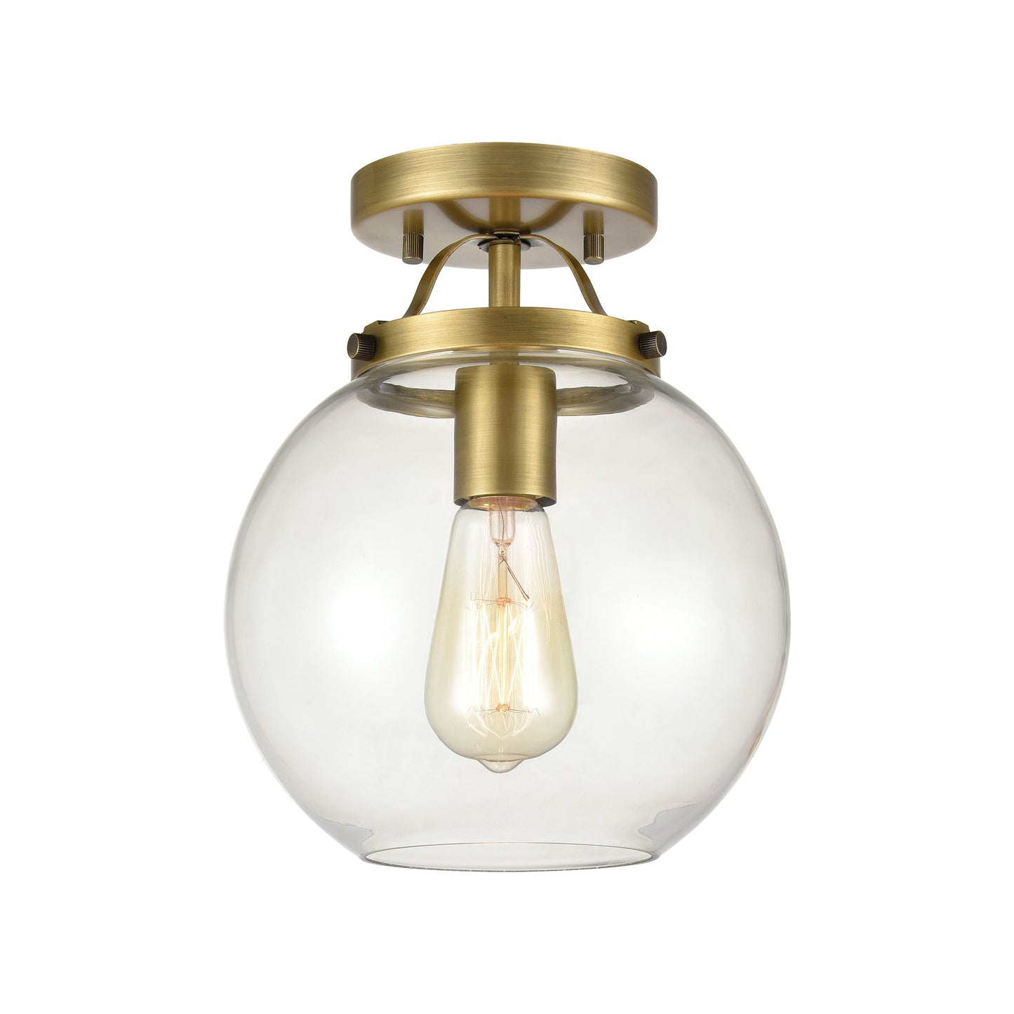 Bernice 1-Light Semi Flush with Clear Glass by ELK Lighting | Modishstore | Ceiling Lamps