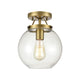 Bernice 1-Light Semi Flush with Clear Glass by ELK Lighting | Modishstore | Ceiling Lamps
