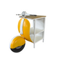 Yellow Wood And Metal Mini Scooter End or Side Table By Homeroots | End Tables | Modishstore - 2
