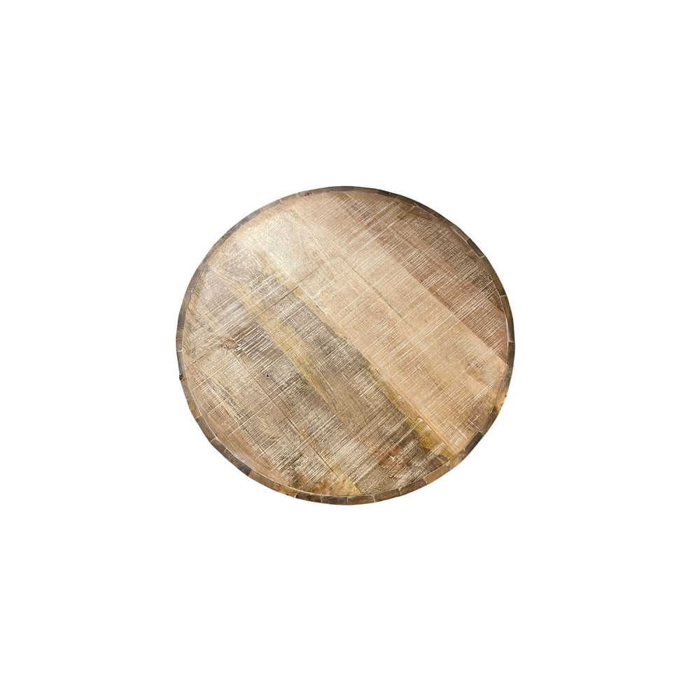 34" Natural Solid Wood Round Bunching Coffee Tables By Homeroots | Coffee Tables | Modishstore - 3