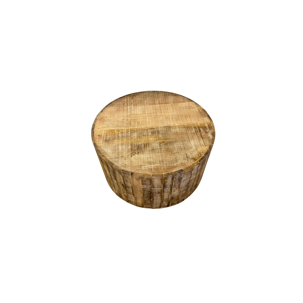 34" Natural Solid Wood Round Bunching Coffee Tables By Homeroots | Coffee Tables | Modishstore - 2