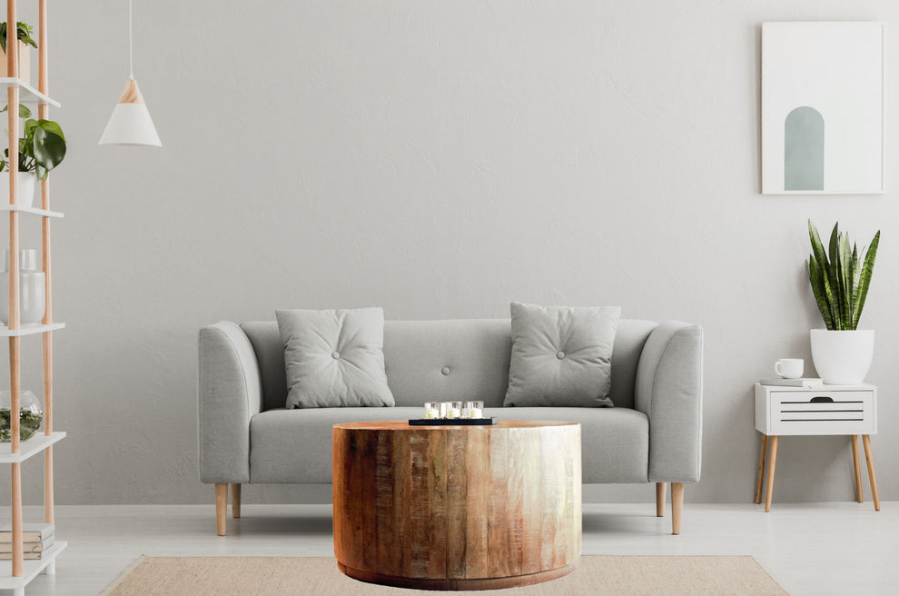 34" Natural Solid Wood Round Bunching Coffee Tables By Homeroots | Coffee Tables | Modishstore - 5