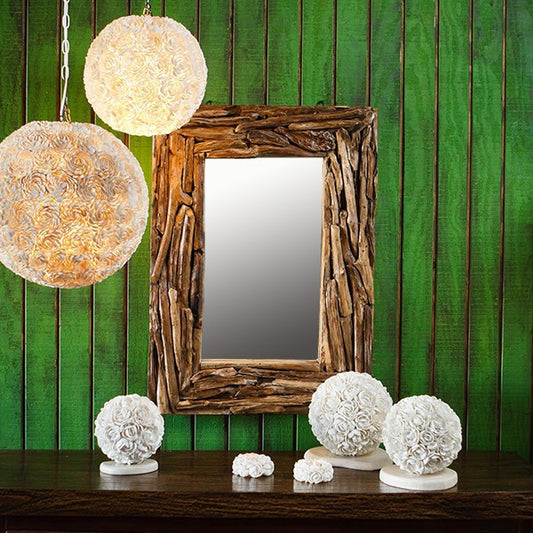 Garden Age Supply Harini Driftwood Mirror - Rectangular | Mirrors | Modishstore