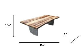 31" Natural Solid Wood Rectangular Coffee Table By Homeroots | Coffee Tables | Modishstore - 6