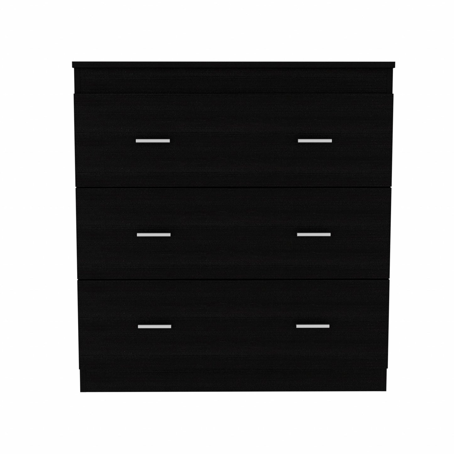 33" Black Three Drawer Dresser By Homeroots | Dressers | Modishstore - 2