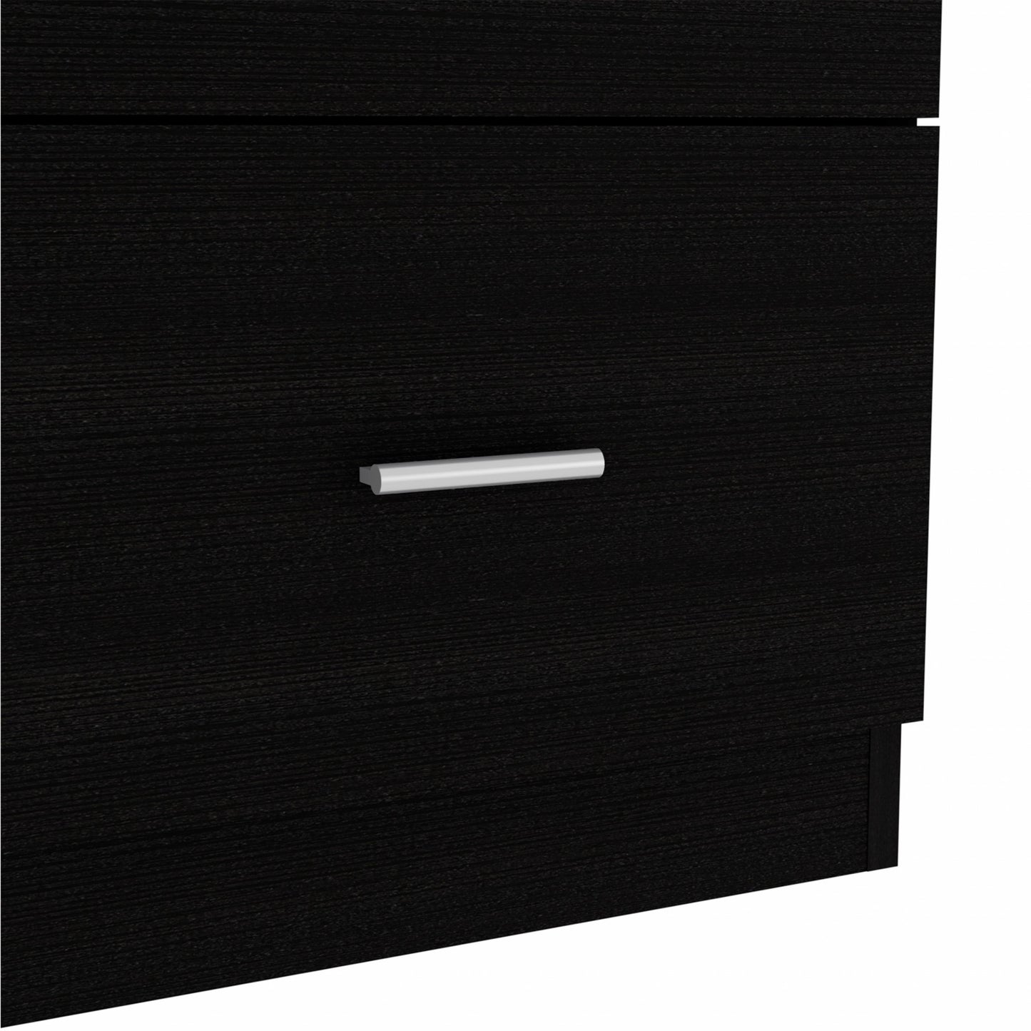 33" Black Three Drawer Dresser By Homeroots | Dressers | Modishstore - 7