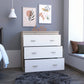 33" Light Gray and White Three Drawer Dresser By Homeroots | Dressers | Modishstore - 5