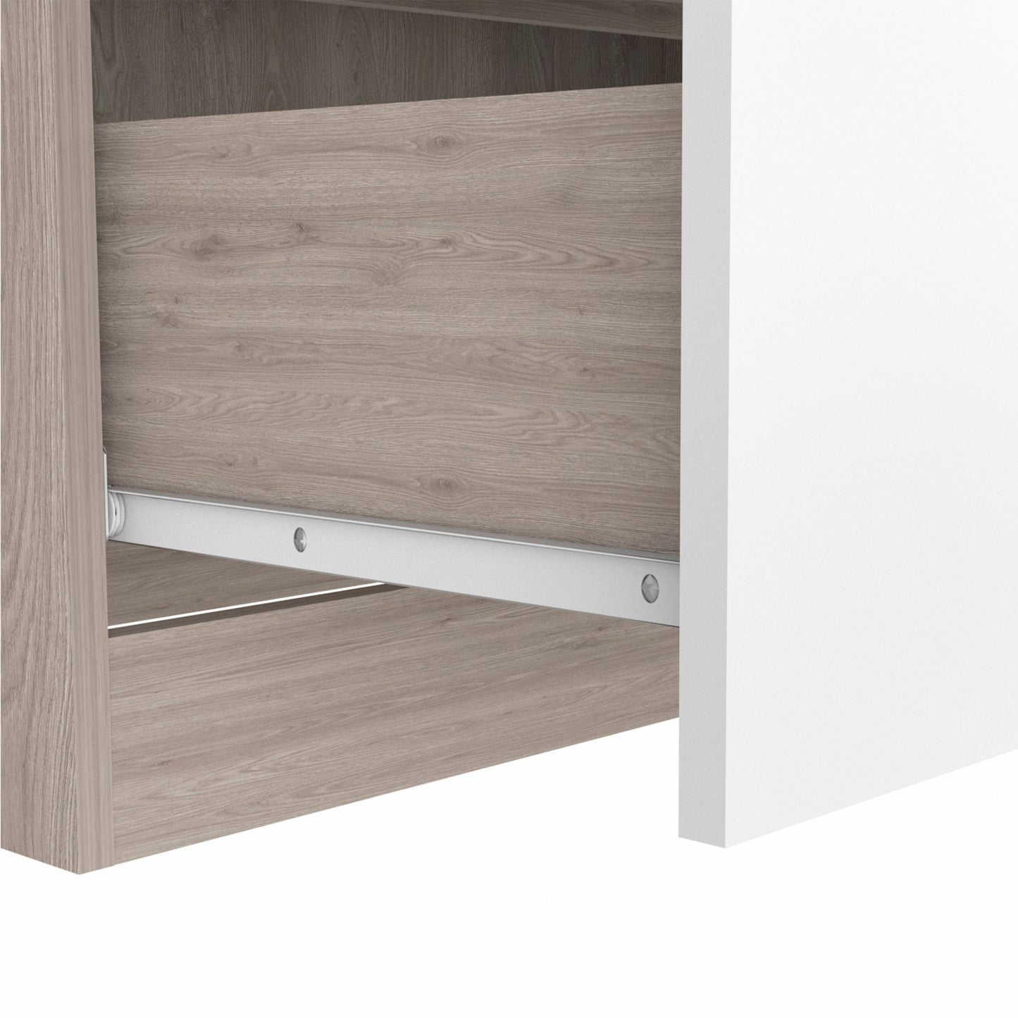33" Light Gray and White Three Drawer Dresser By Homeroots | Dressers | Modishstore - 7