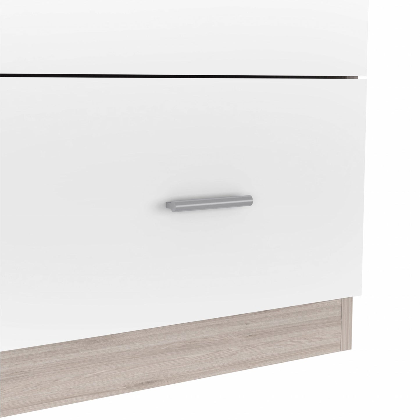 33" Light Gray and White Three Drawer Dresser By Homeroots | Dressers | Modishstore - 8