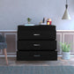 29" Black Three Drawer Dresser By Homeroots | Dressers | Modishstore