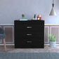 29" Black Three Drawer Dresser By Homeroots | Dressers | Modishstore - 2