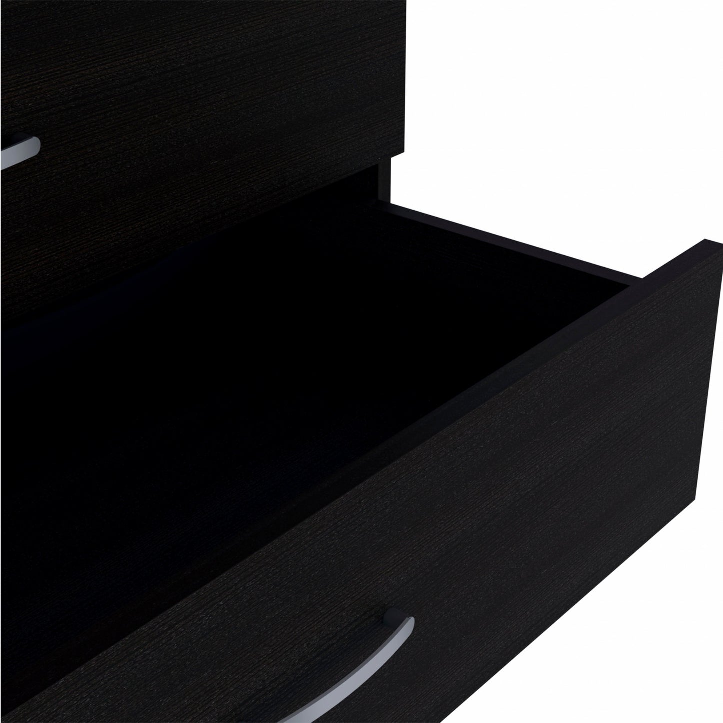 29" Black Three Drawer Dresser By Homeroots | Dressers | Modishstore - 3
