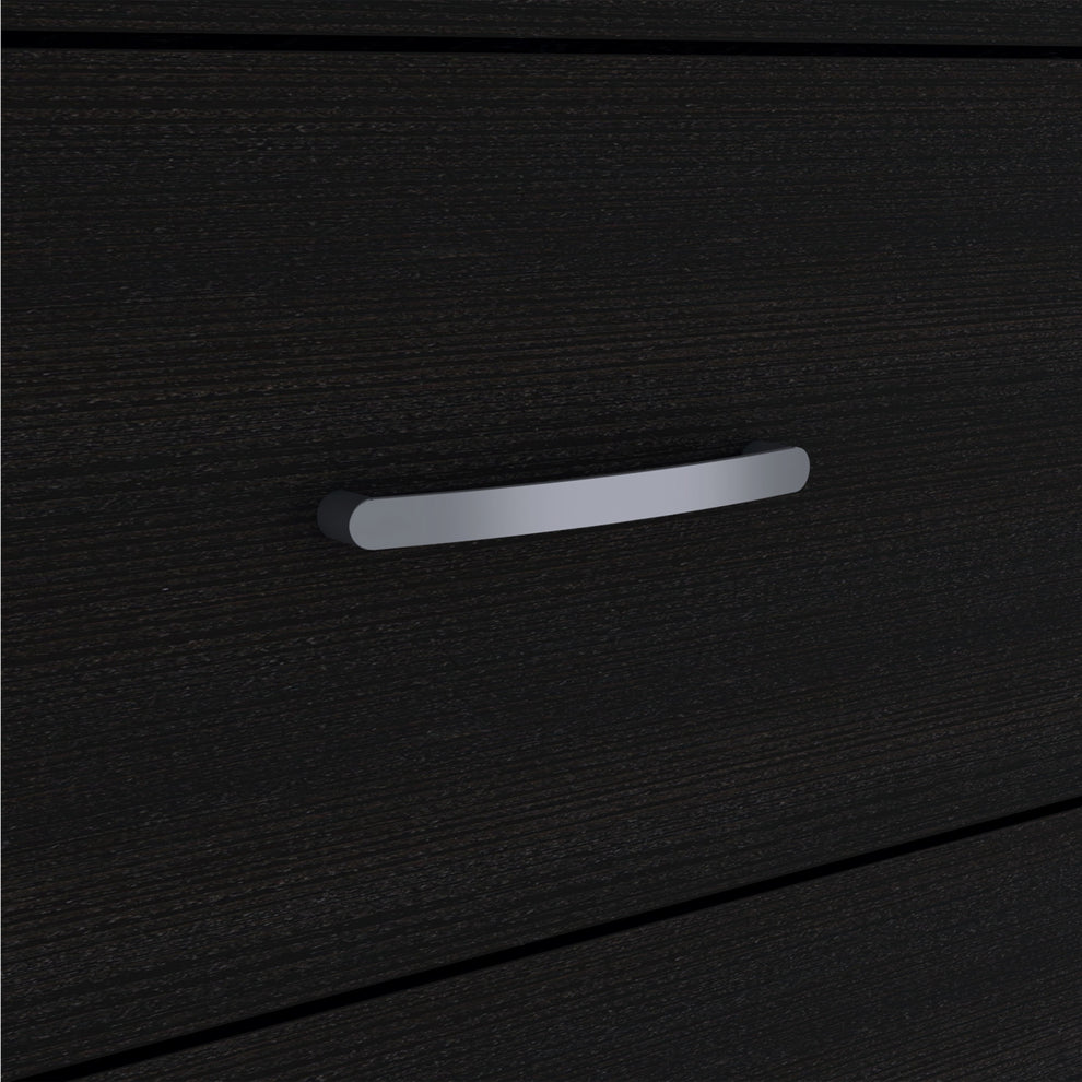 29" Black Three Drawer Dresser By Homeroots | Dressers | Modishstore - 5