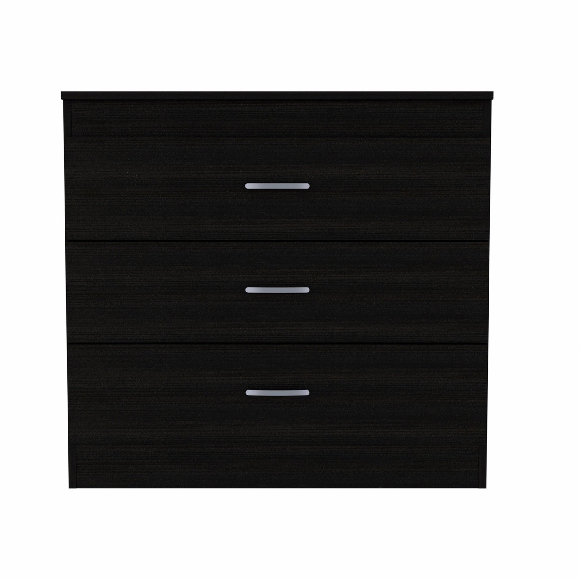 29" Black Three Drawer Dresser By Homeroots | Dressers | Modishstore - 6