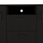 Black Three Door Closet with Two Drawers By Homeroots | Dressers | Modishstore - 6