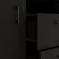 Black Three Door Closet with Two Drawers By Homeroots | Dressers | Modishstore - 7