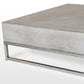 Modern Square Dark Gray Concrete and Steel Coffee Table By Homeroots | Coffee Tables | Modishstore - 3
