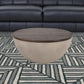 Modern Grey Concrete and Brown Oak Round Coffee Table By Homeroots | Coffee Tables | Modishstore - 5