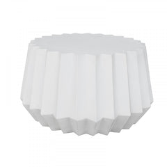 Modern White Concrete Abstract Coffee Table By Homeroots