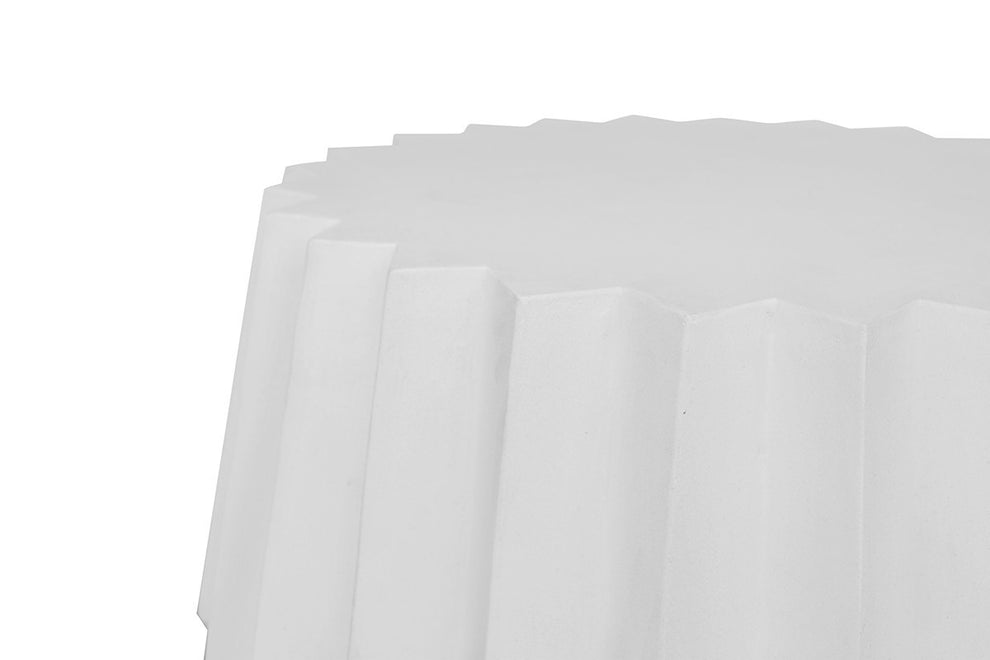Modern White Concrete Abstract Coffee Table By Homeroots | Coffee Tables | Modishstore - 3