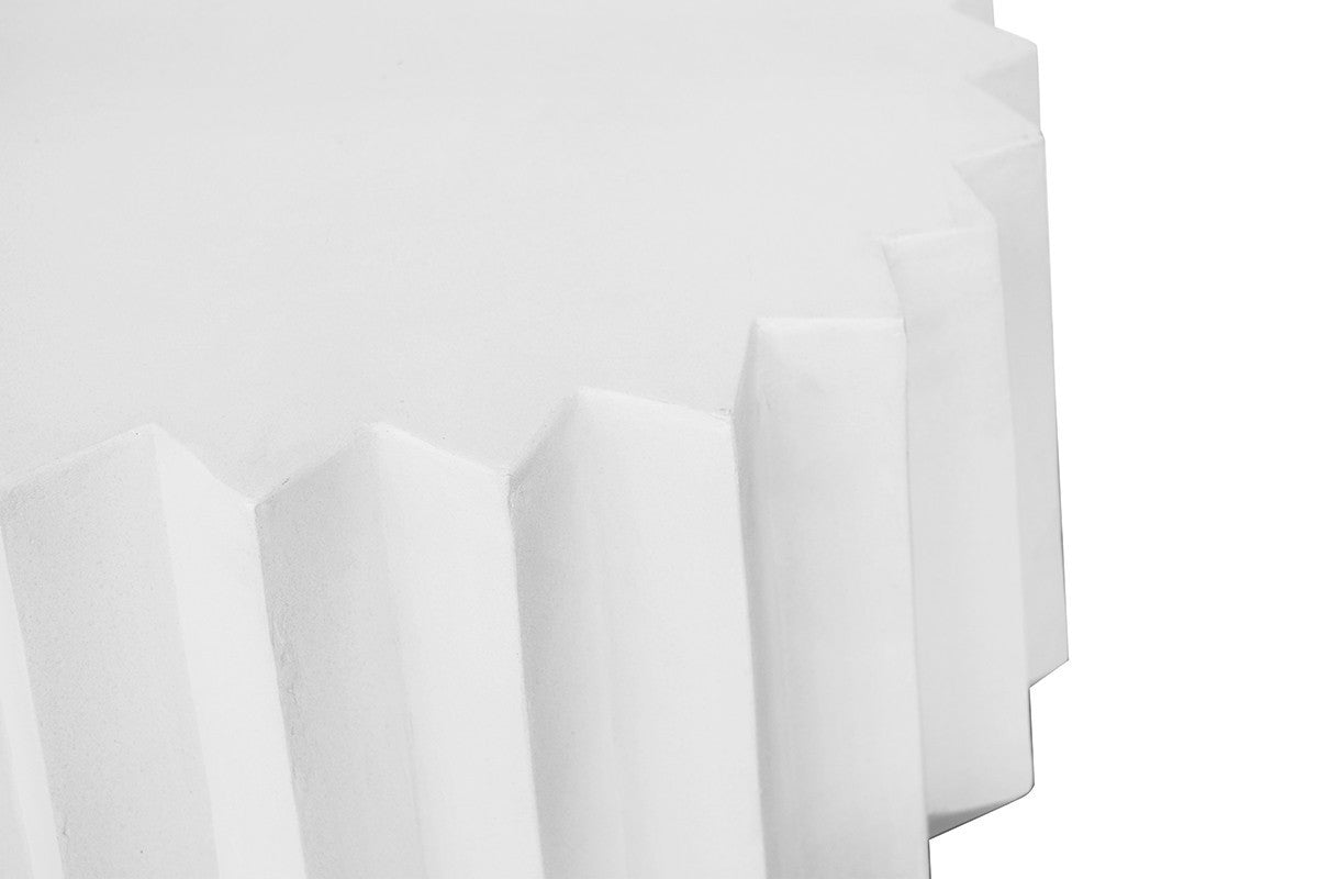 Modern White Concrete Abstract Coffee Table By Homeroots | Coffee Tables | Modishstore - 4