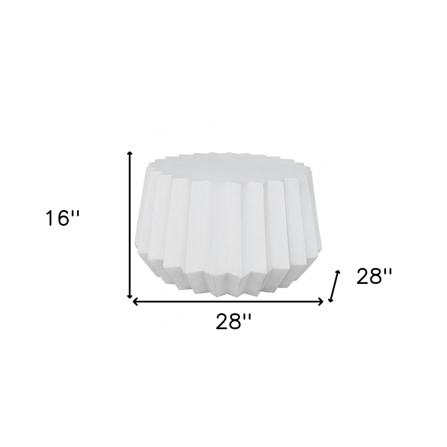 Modern White Concrete Abstract Coffee Table By Homeroots | Coffee Tables | Modishstore - 5