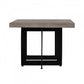 Modern Dark Gray Concrete and Black Steel Coffee Table By Homeroots