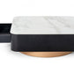 Modern White Black and Rose Gold Coffee Table with One Drawer By Homeroots | Coffee Tables | Modishstore - 4