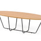 Industrial Large Oak and Black Powder Metal Coffee Table By Homeroots | Coffee Tables | Modishstore - 2