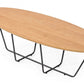 Industrial Large Oak and Black Powder Metal Coffee Table By Homeroots | Coffee Tables | Modishstore - 3