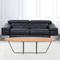 Industrial Large Oak and Black Powder Metal Coffee Table By Homeroots | Coffee Tables | Modishstore - 4