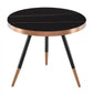 Modern Small Black and Gold Ceramic Coffee Table By Homeroots