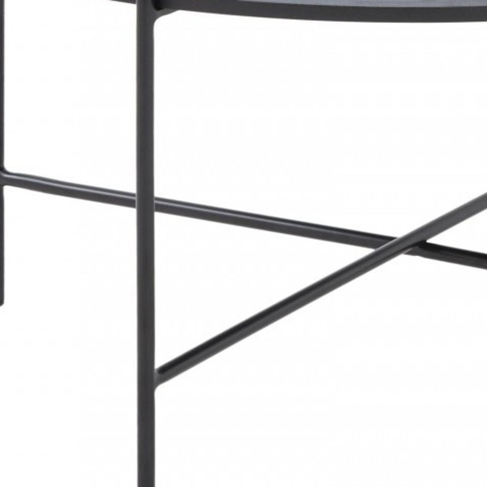 Modern Black Ceramic Round Coffee Table By Homeroots | Coffee Tables | Modishstore - 4