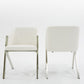 Set of Two White Faux Leather Modern Dining Chairs By Homeroots - 472150 | Dining Chairs | Modishstore - 6