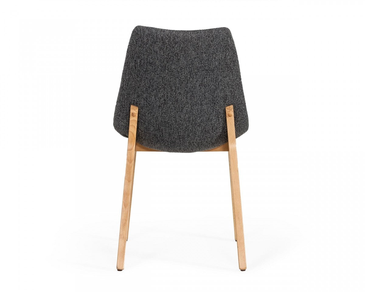 Set of Two Dark Gray Fabric Dining Chairs By Homeroots | Dining Chairs | Modishstore - 4