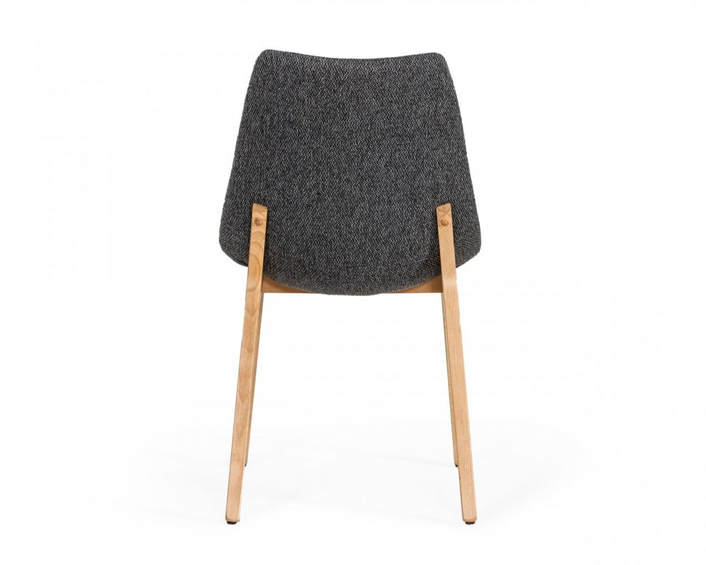 Set of Two Dark Gray Fabric Dining Chairs By Homeroots | Dining Chairs | Modishstore - 4