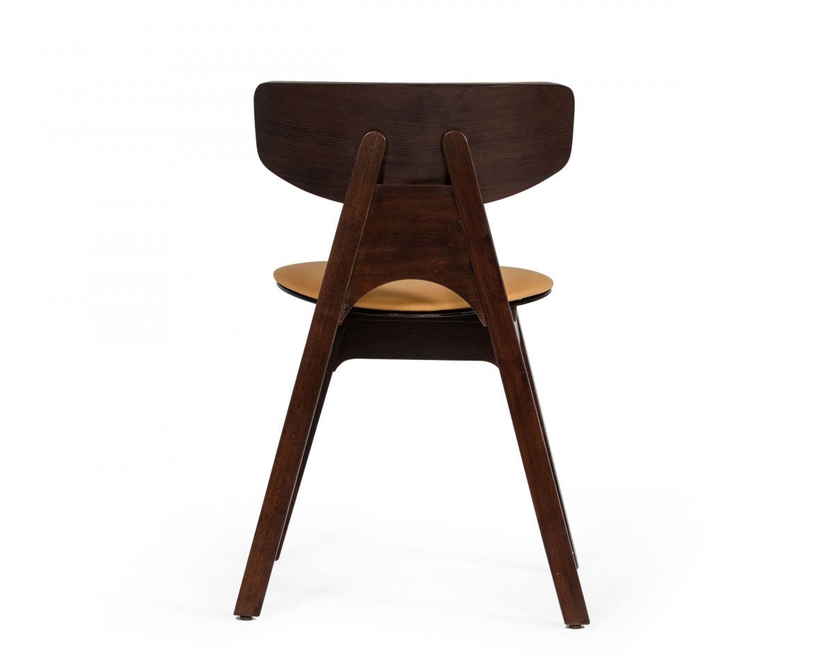 Set of Two Beige Faux Leather Modern Dining Chairs By Homeroots | Dining Chairs | Modishstore - 4