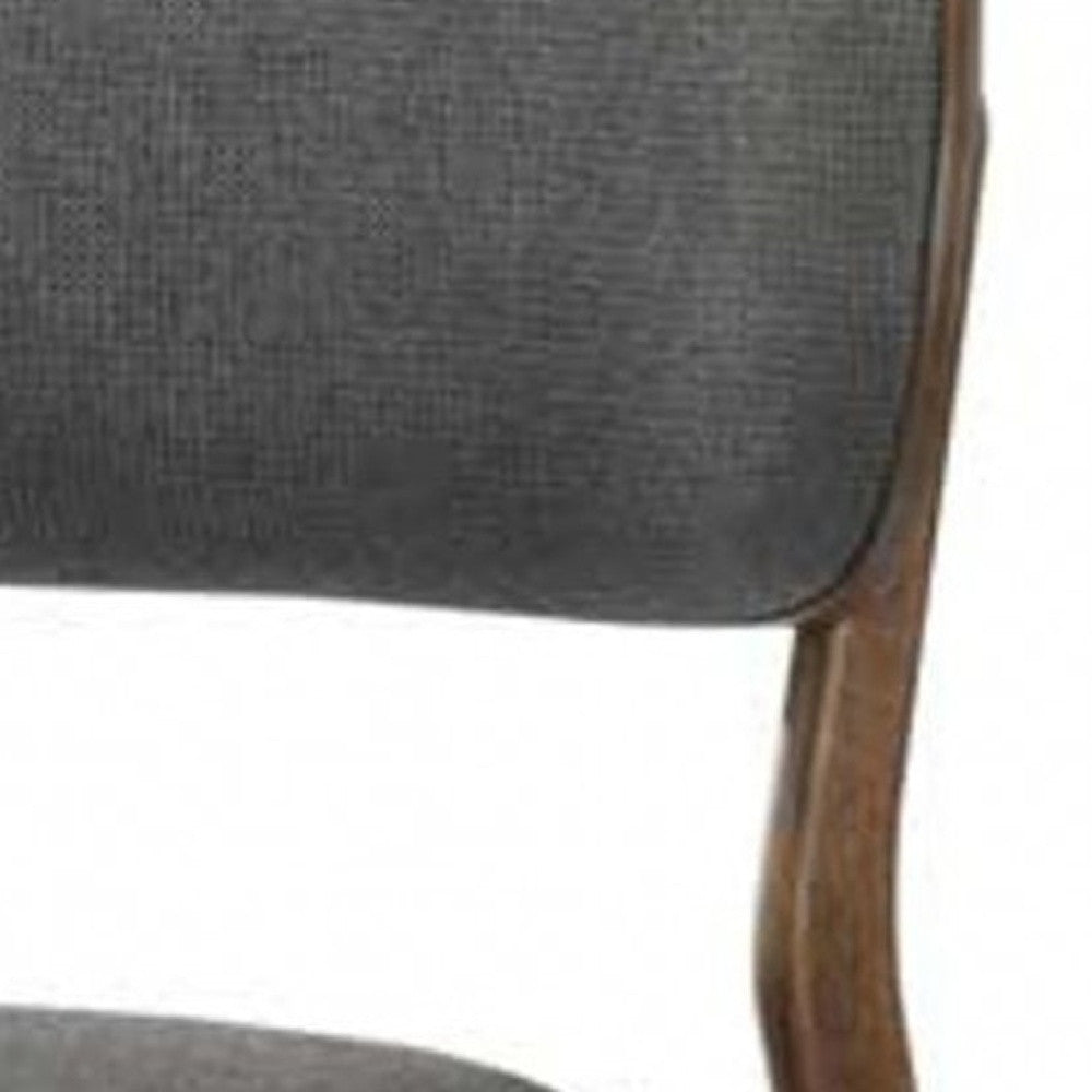 Set of Two Dark Gray Walnut Modern Dining Chairs By Homeroots | Dining Chairs | Modishstore - 5