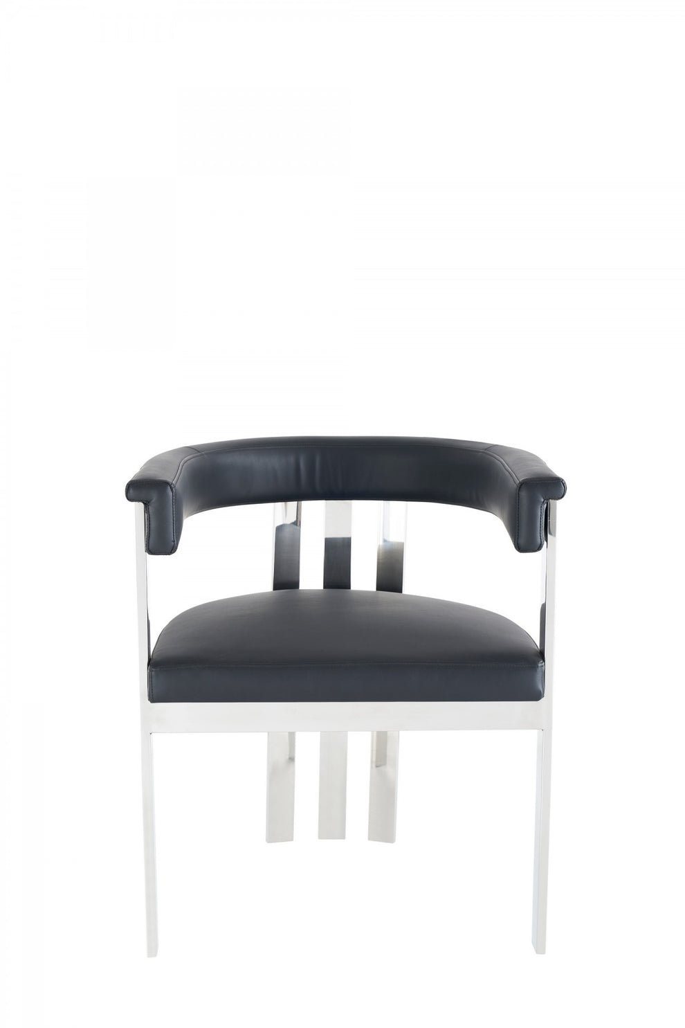Black Silver Dining Chair By Homeroots | Dining Chairs | Modishstore - 2