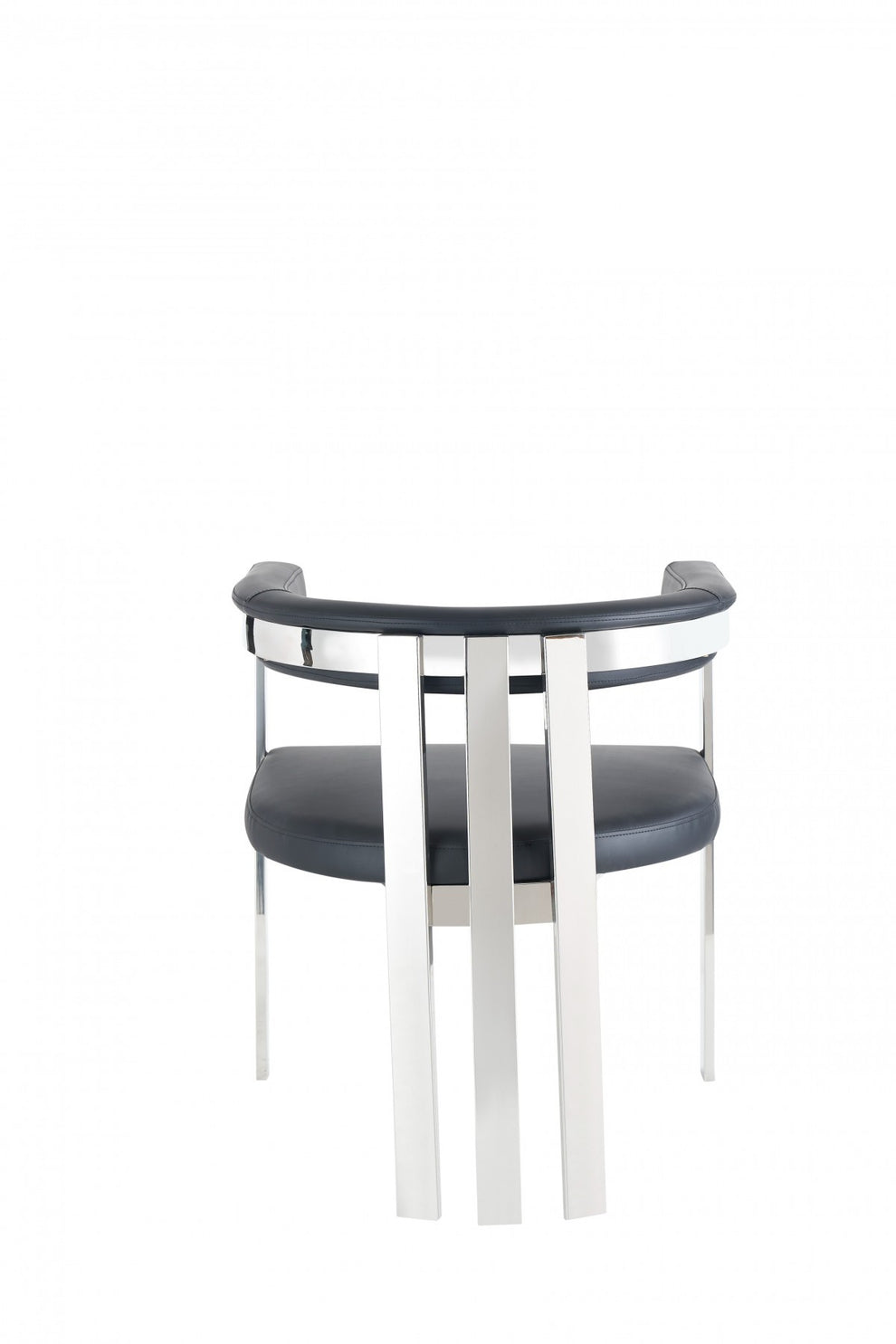 Black Silver Dining Chair By Homeroots | Dining Chairs | Modishstore - 5