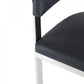 Black Silver Dining Chair By Homeroots | Dining Chairs | Modishstore - 6